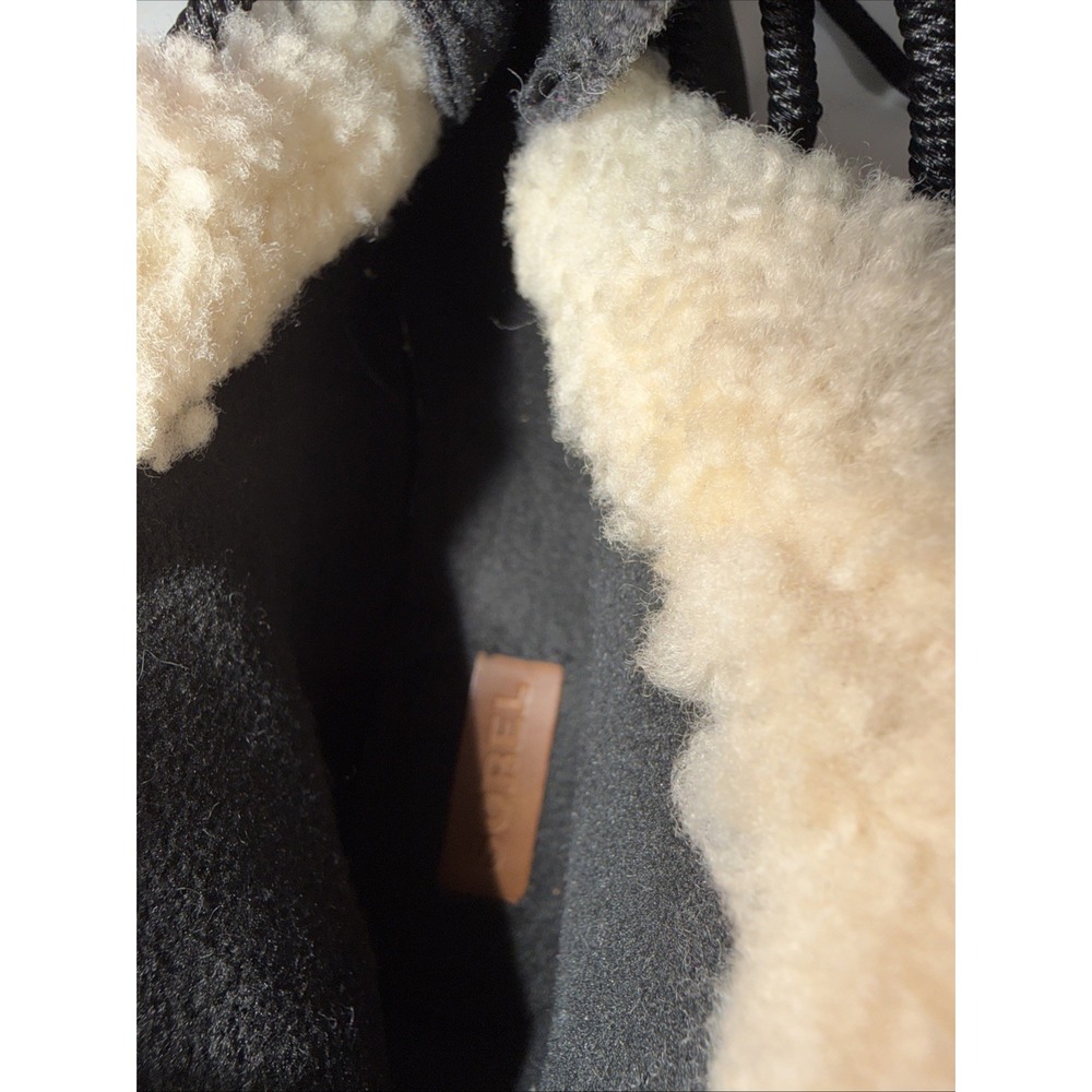 Sorel Sneakchic Alpine Boots Shearling Ankle Size 7.5 Grey Lace Up Booties - Picture 6 of 9